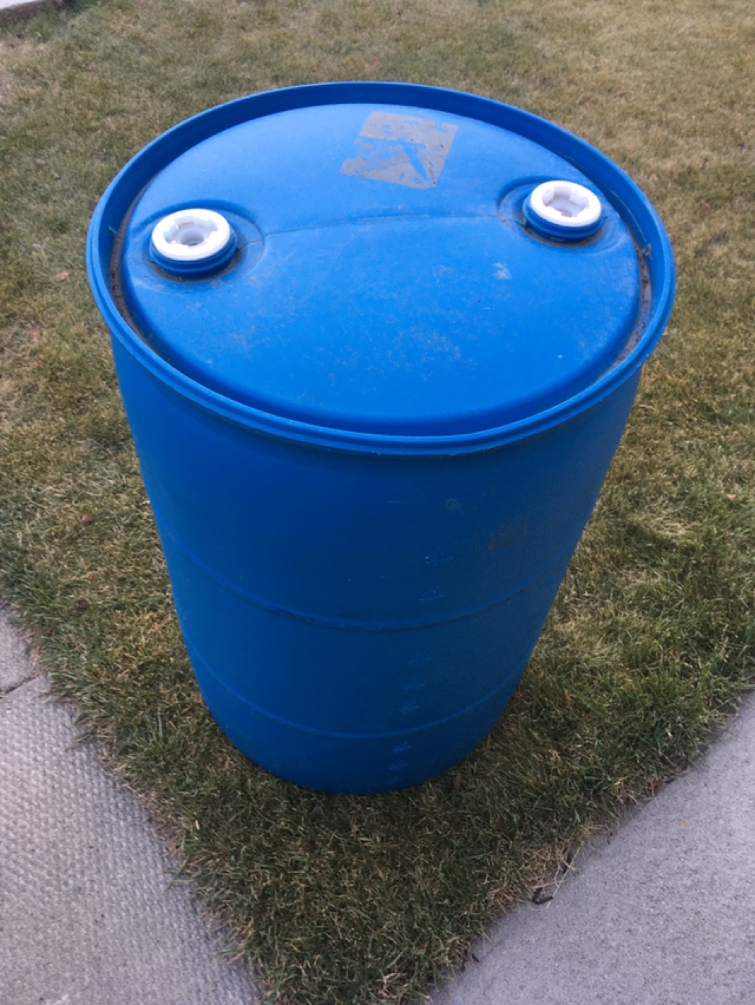 Blue Plastic Barrels, excellent shape!