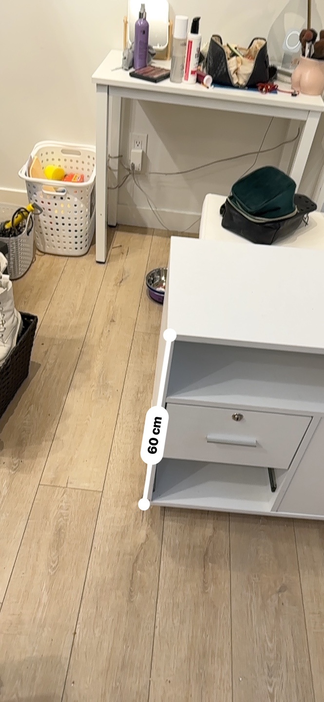 White Rolling Storage Cabinet - photo 4