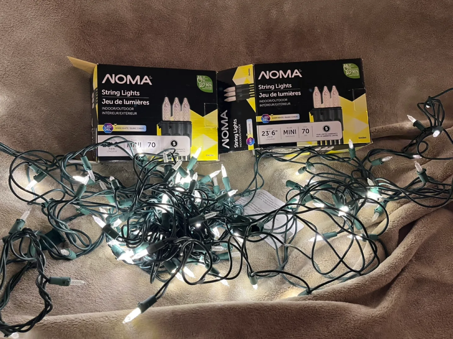 Two x NOMA 23' 70 LED Mini White String Lights thumbnail