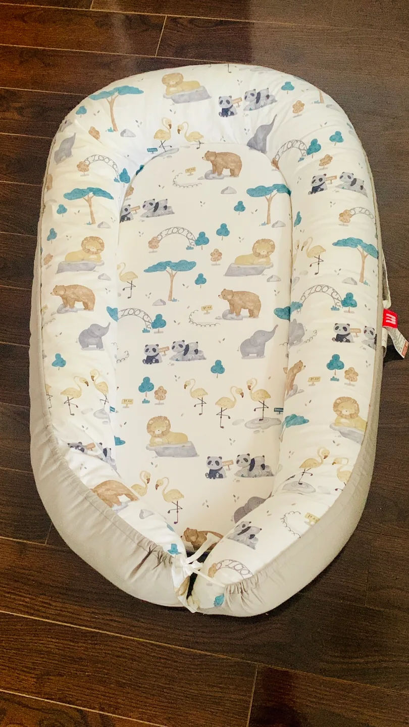 Baby Lounger with Jungle Animal Print thumbnail