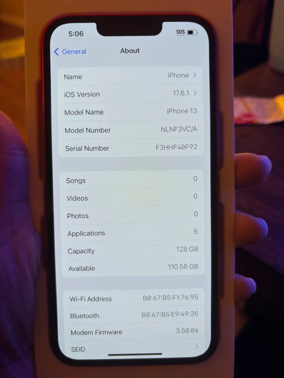 iPhone 13 128GB (PRODUCT)RED image indicator(3)