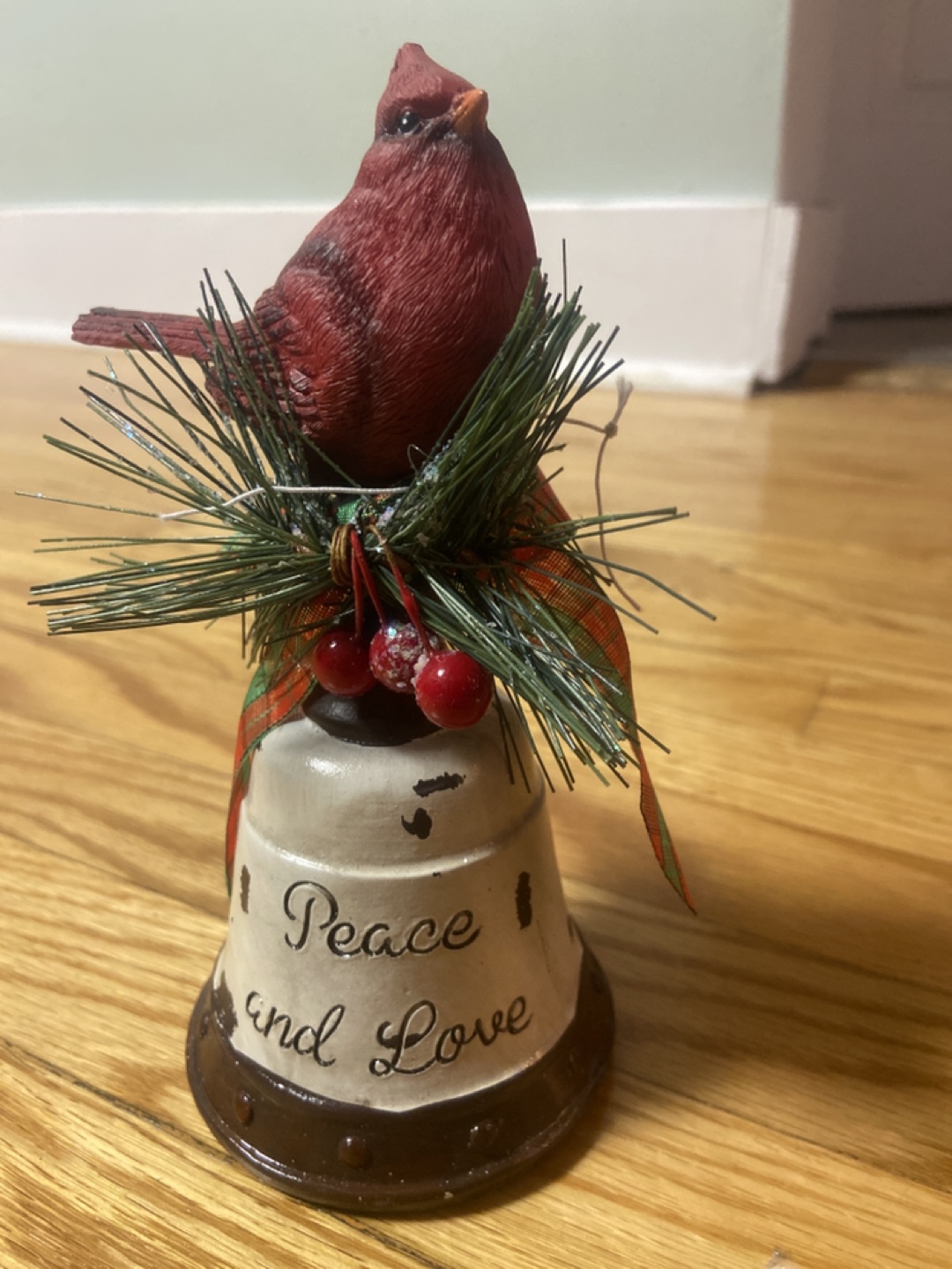 Cardinal Christmas Bell Ornament