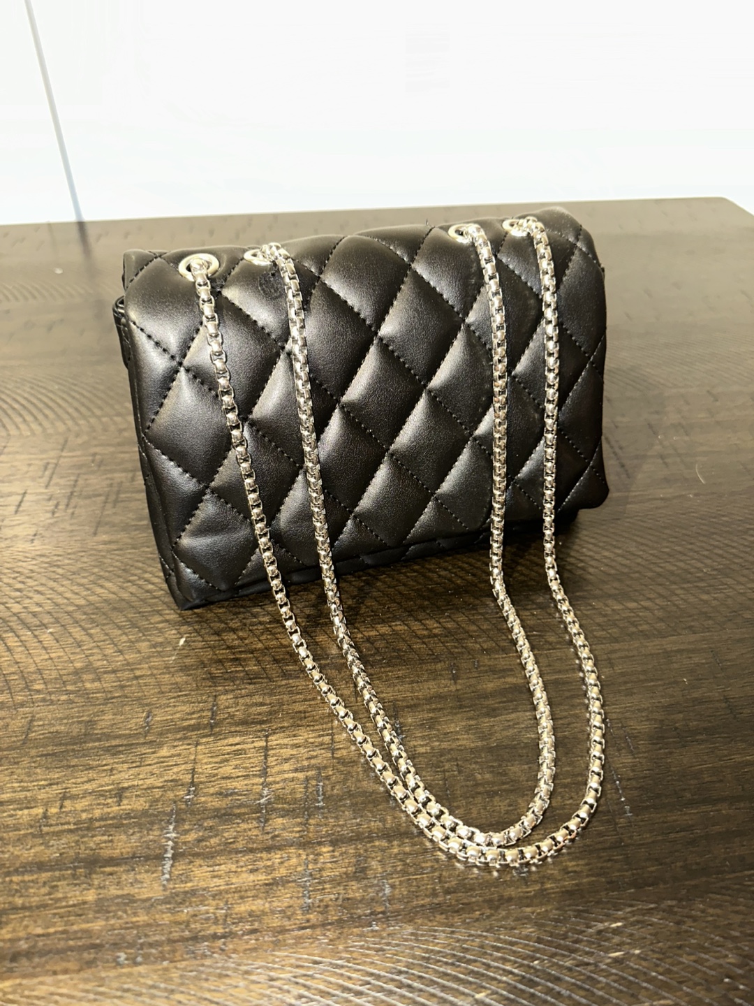 Black Quilted Chain Bag
