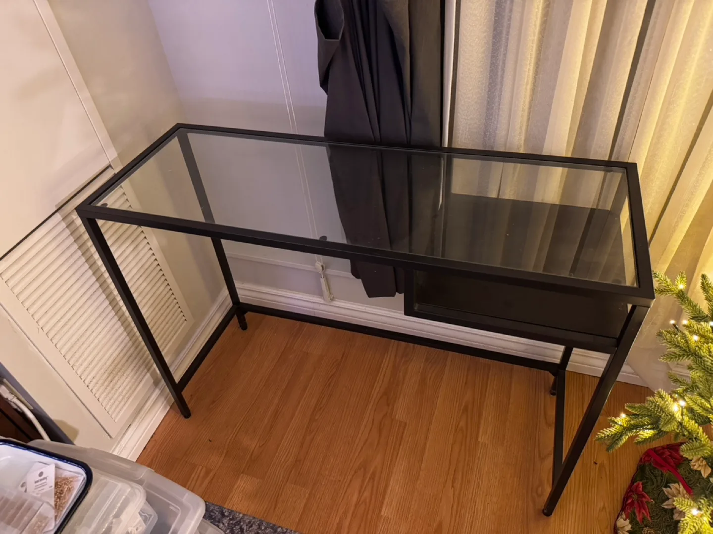 IKEA glass top desk thumbnail