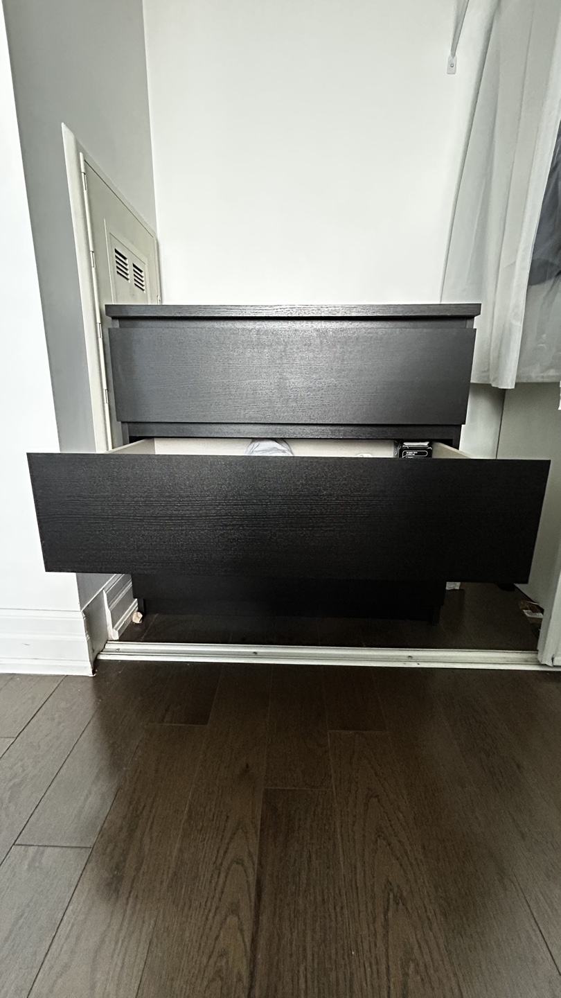 IKEA MALM 3-Drawer Dresser - Black-Brown - photo 5