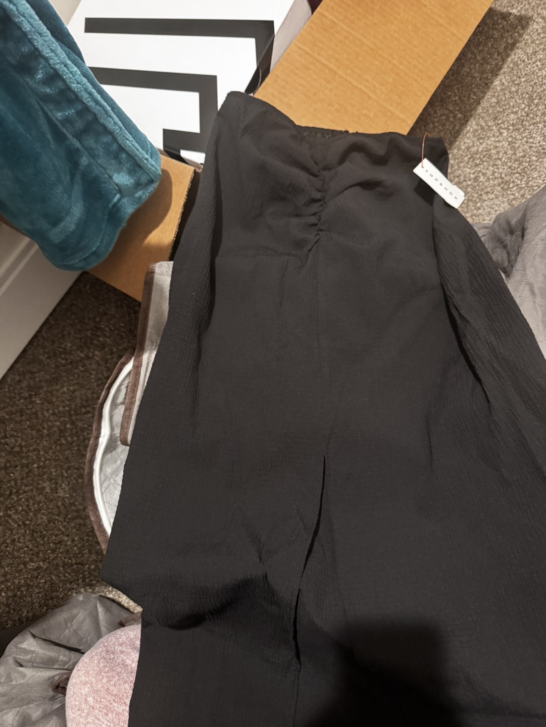 NWT Black Slit Skirt