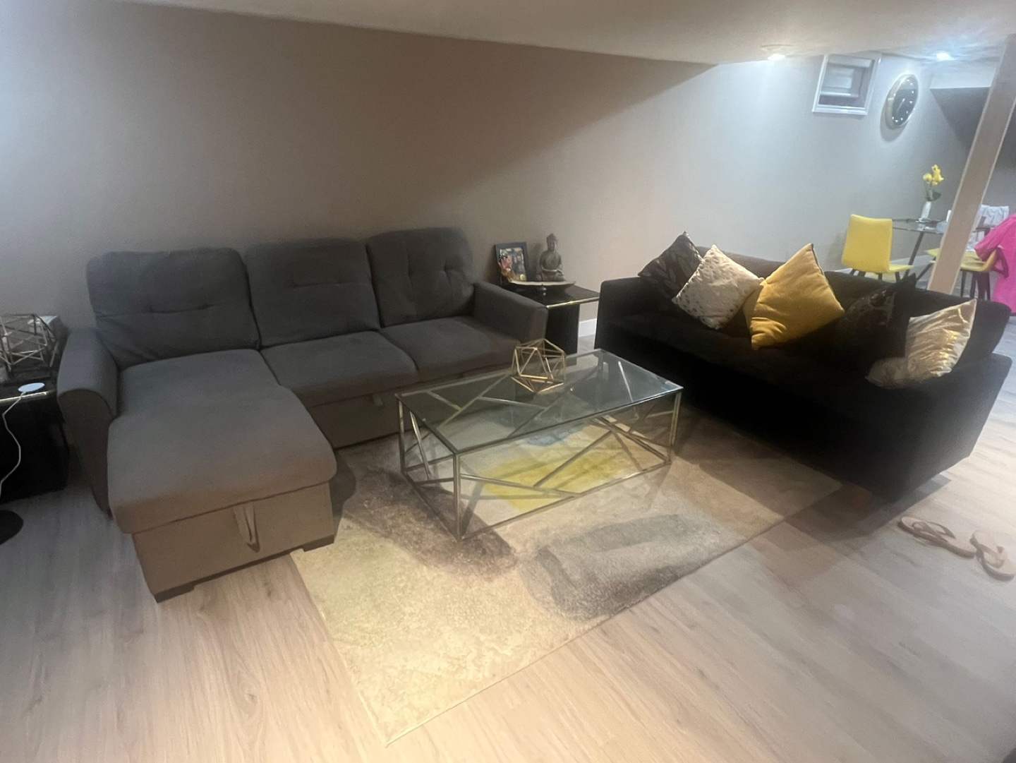 Black Velvet Sofa - photo 3
