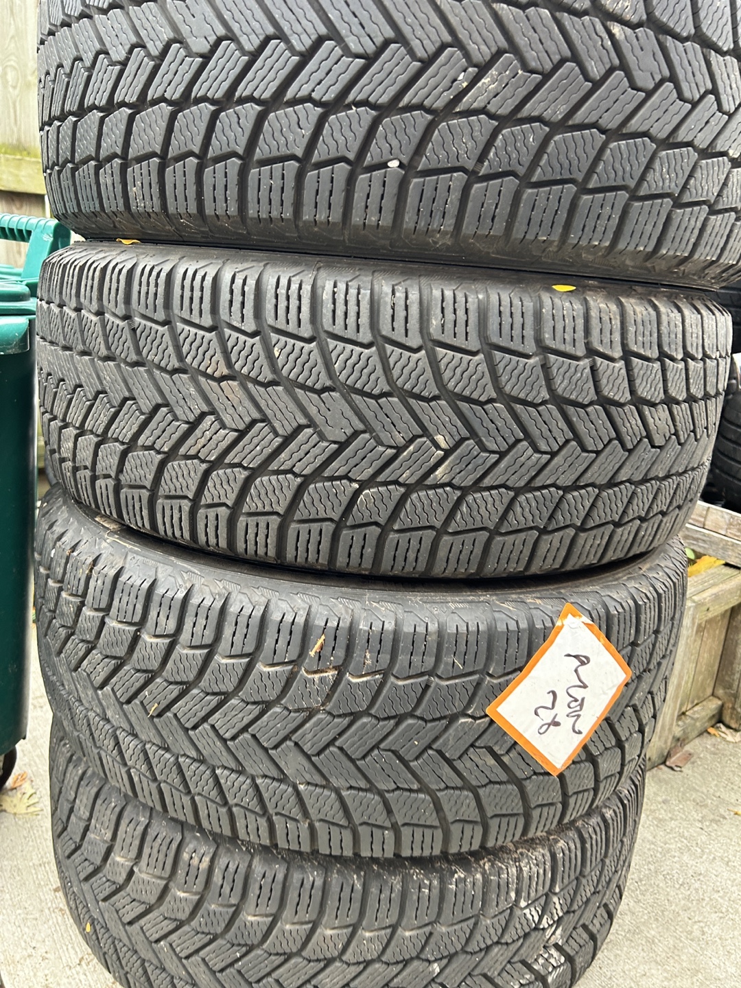 215 55 17 Michelin on steels rims