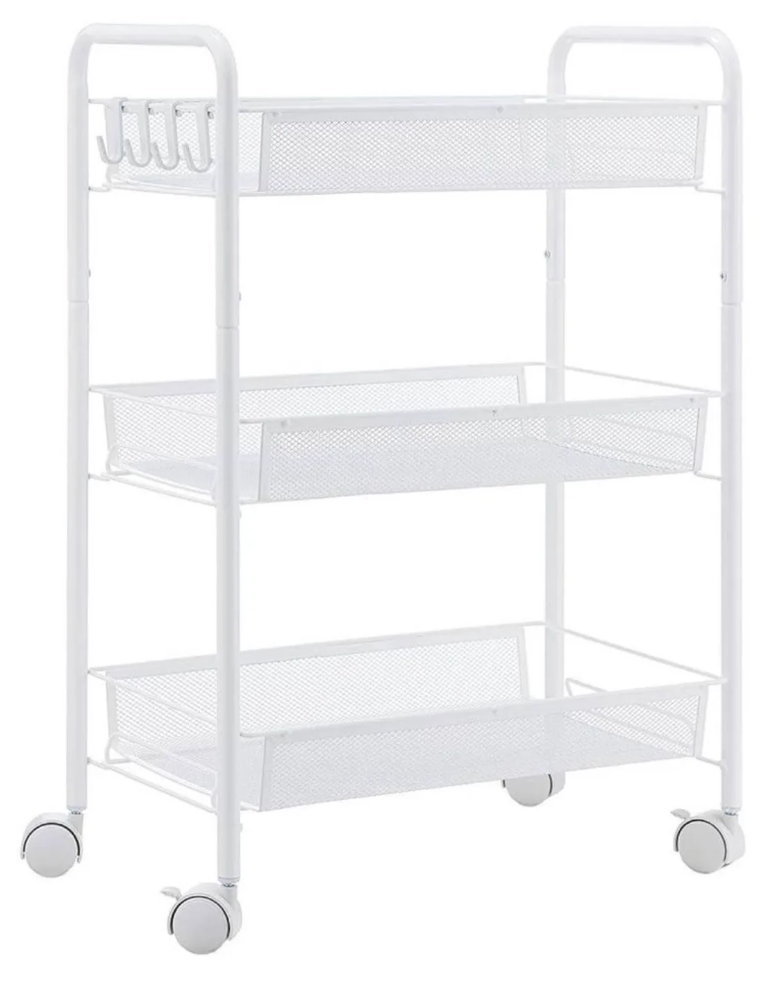 3-Tier Rolling Utility Cart with Locking Wheels image indicator(6)