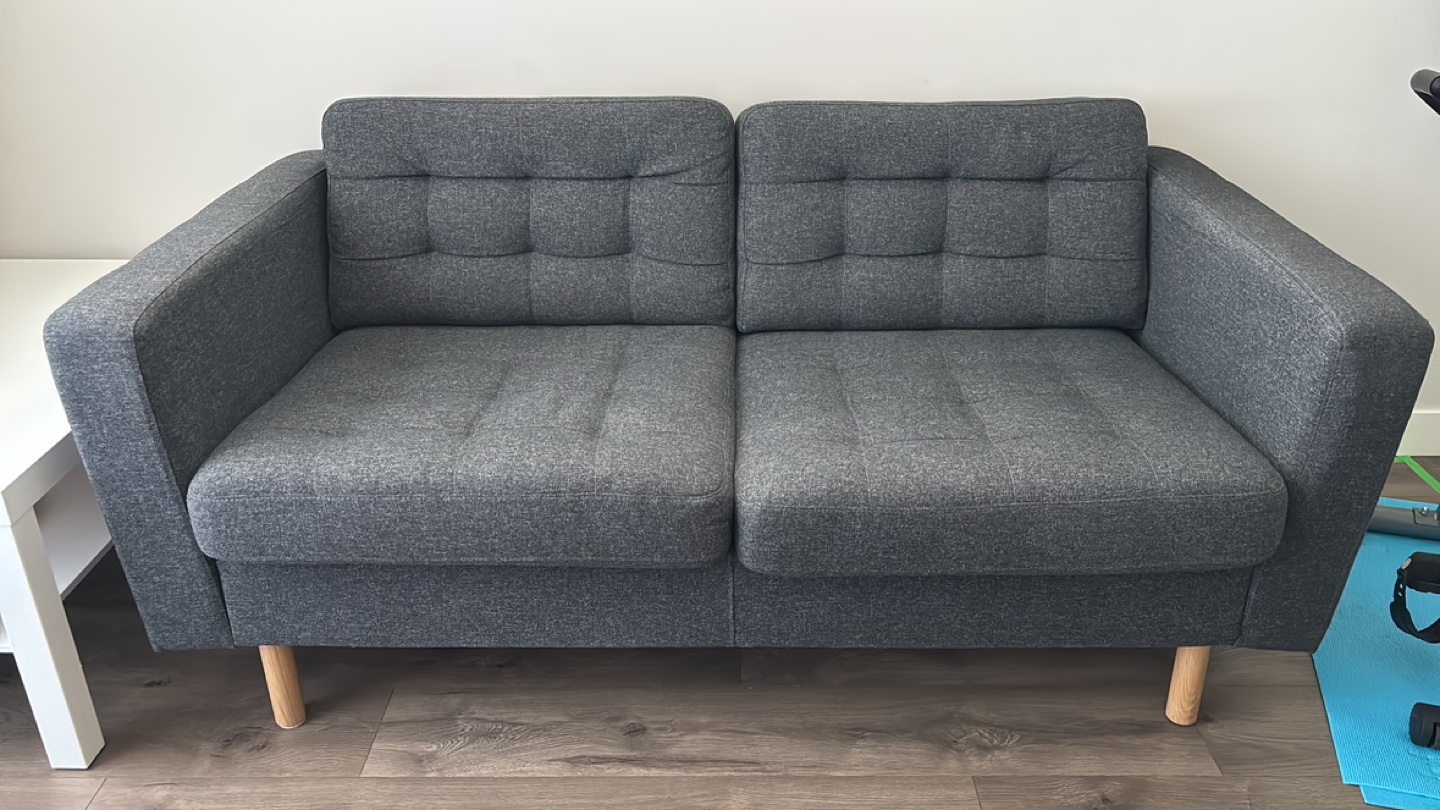 Dark grey love seat (Morabo IKEA)