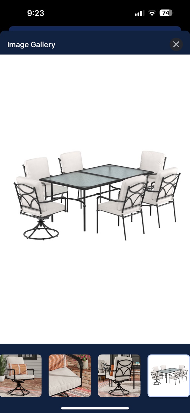 6 Piece Patio Set with Swivel Chairs - photo 4