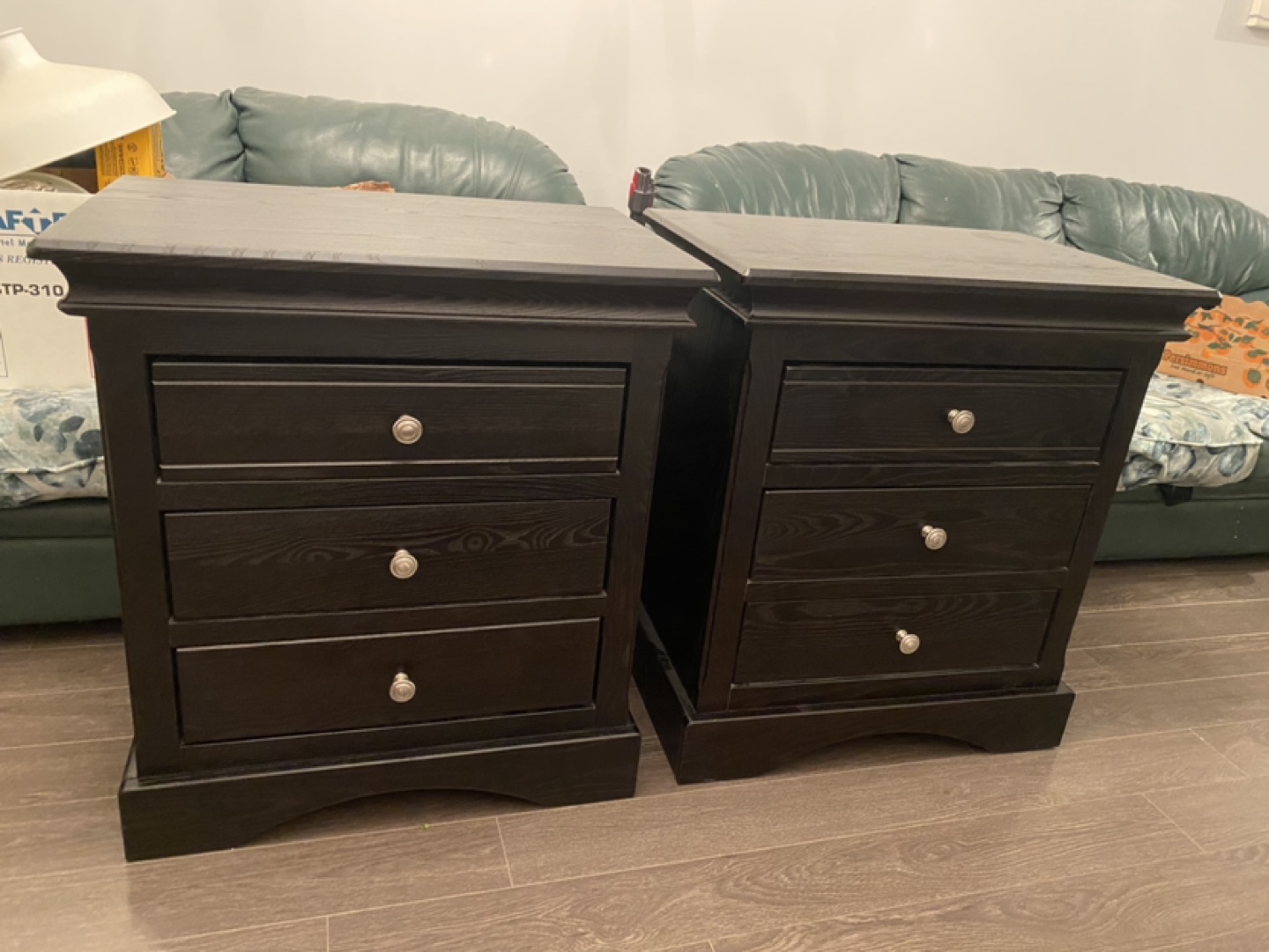 Pair of Black Nightstands