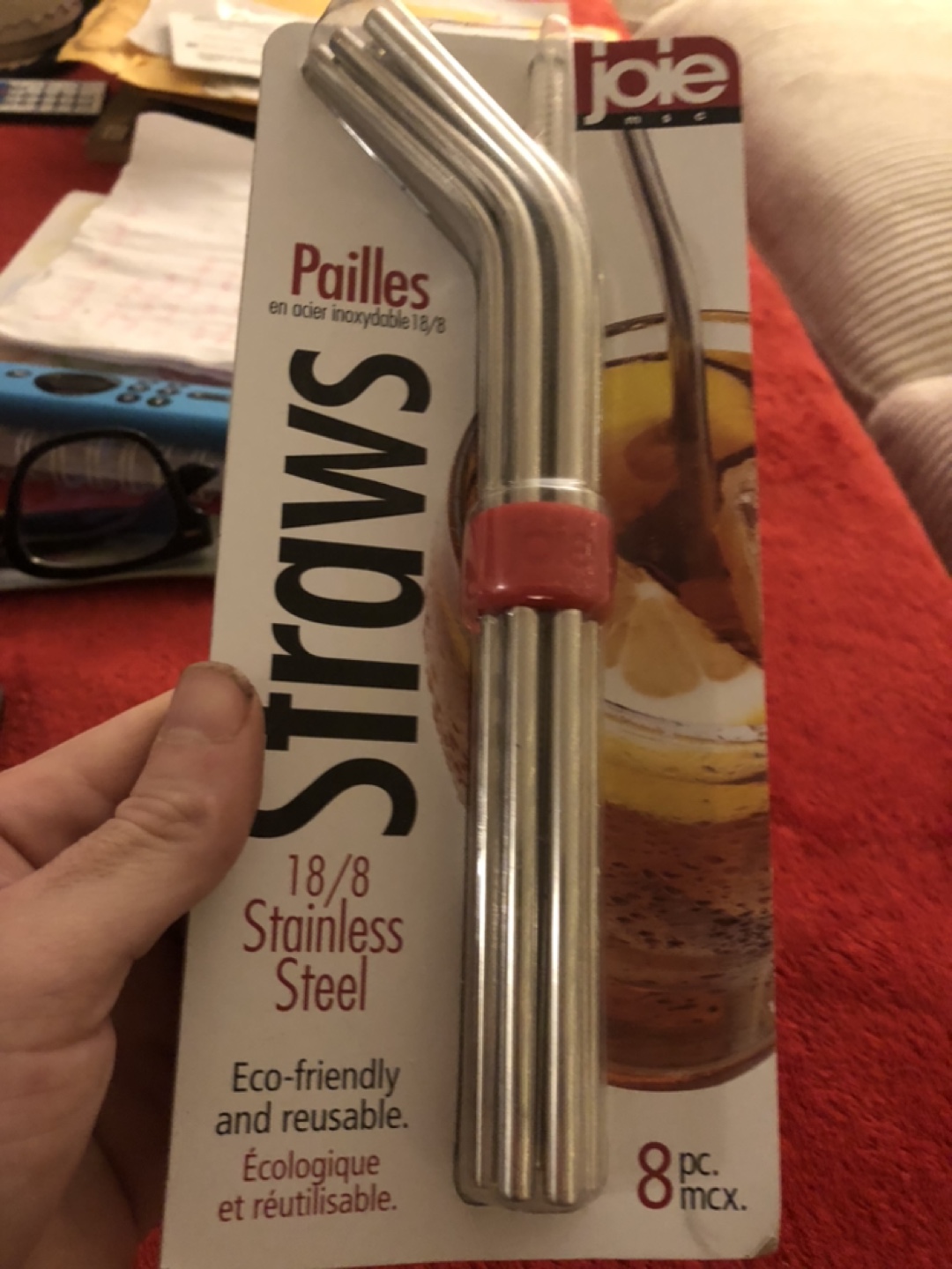 Joie Reusable Stainless Steel Straws with Cleaning Brush - photo 4