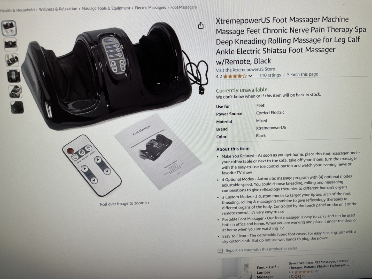 XtremepowerUS Foot Massager