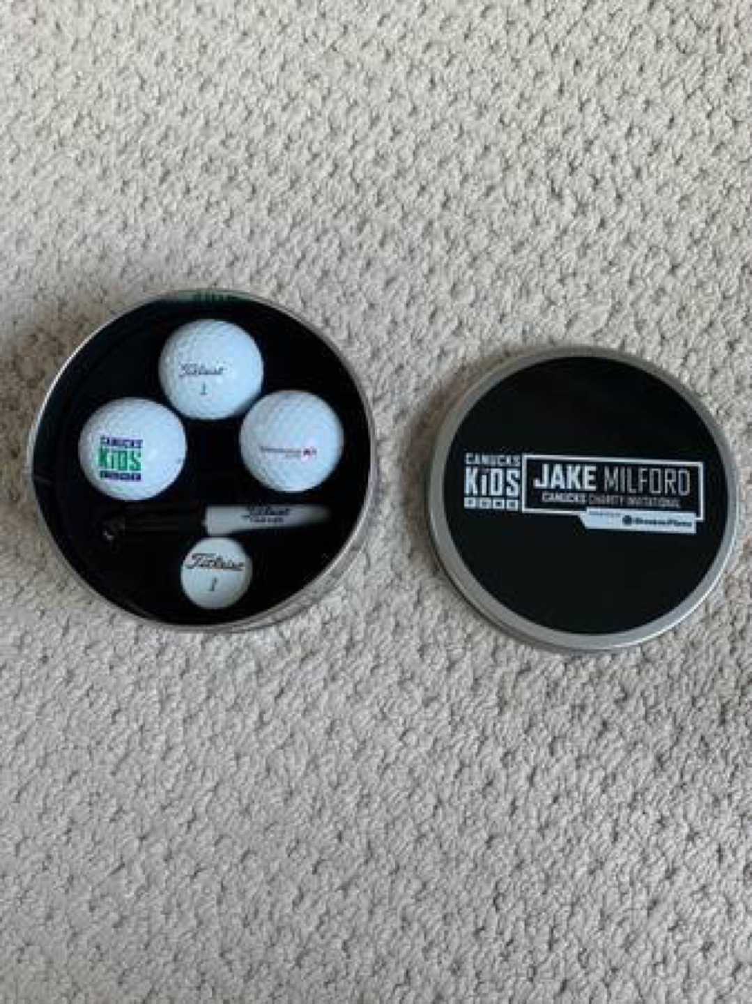 Jake Milford Canucks for Kids Golf Ball Tin - photo 2