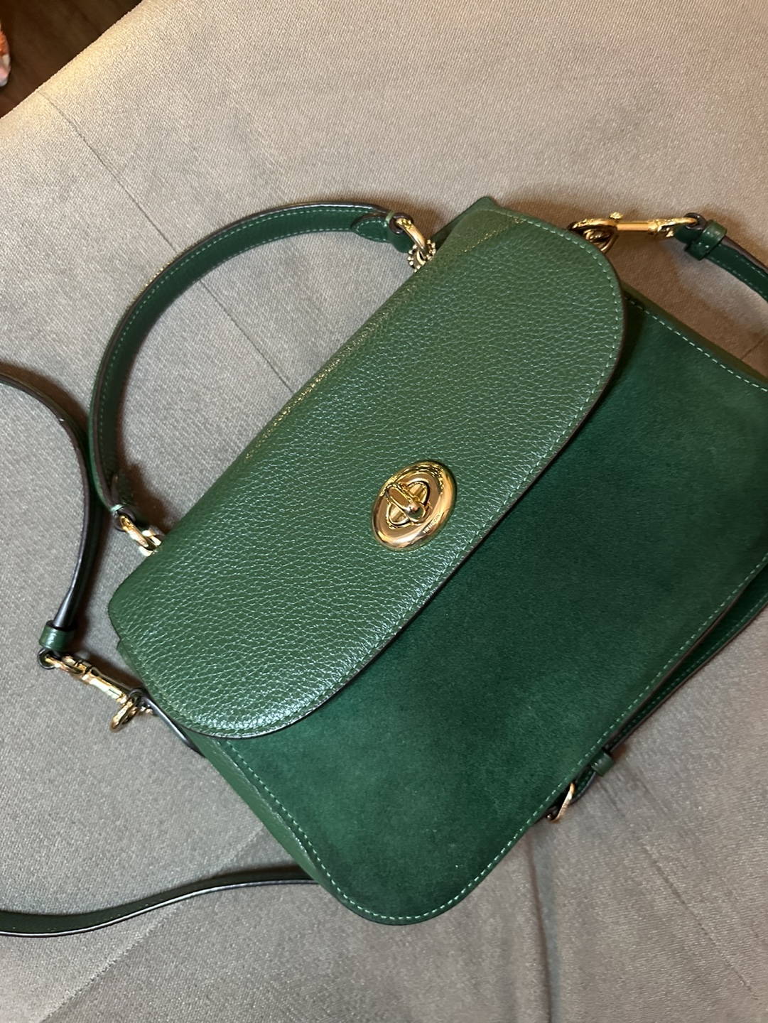 Coach Cassie Green Leather Handbag - photo 4