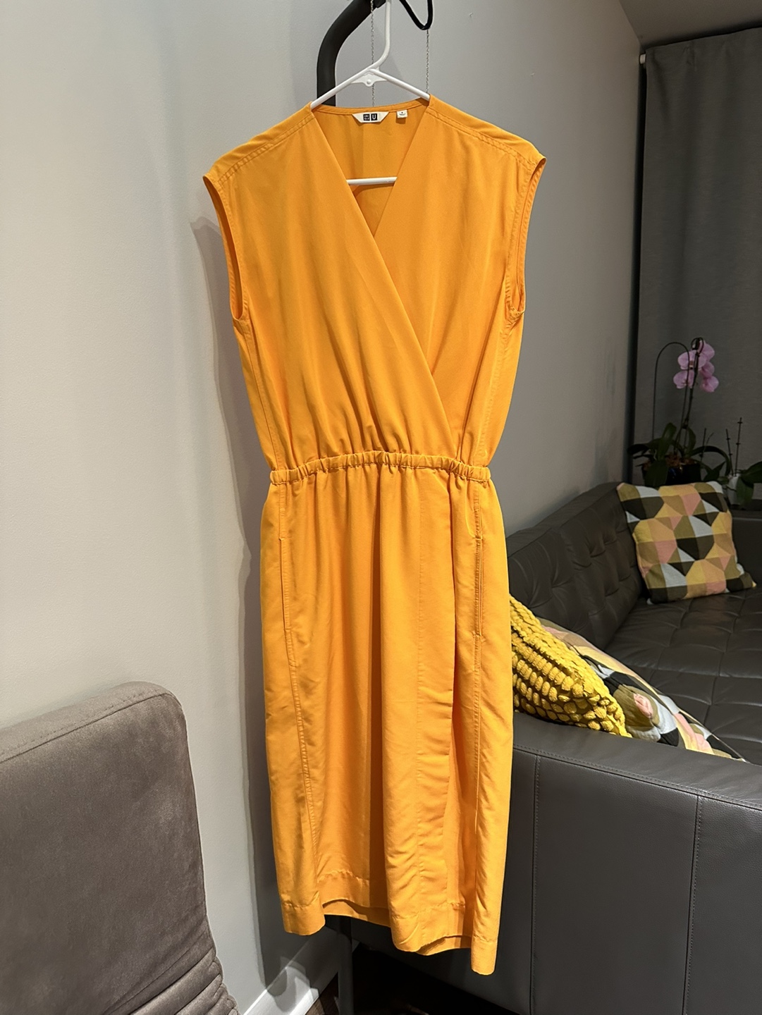 UNIQLO Yellow Wrap Dress