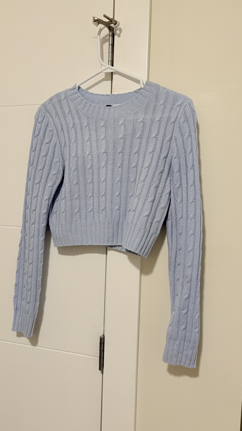 H&M Divided Blue Crop Sweater