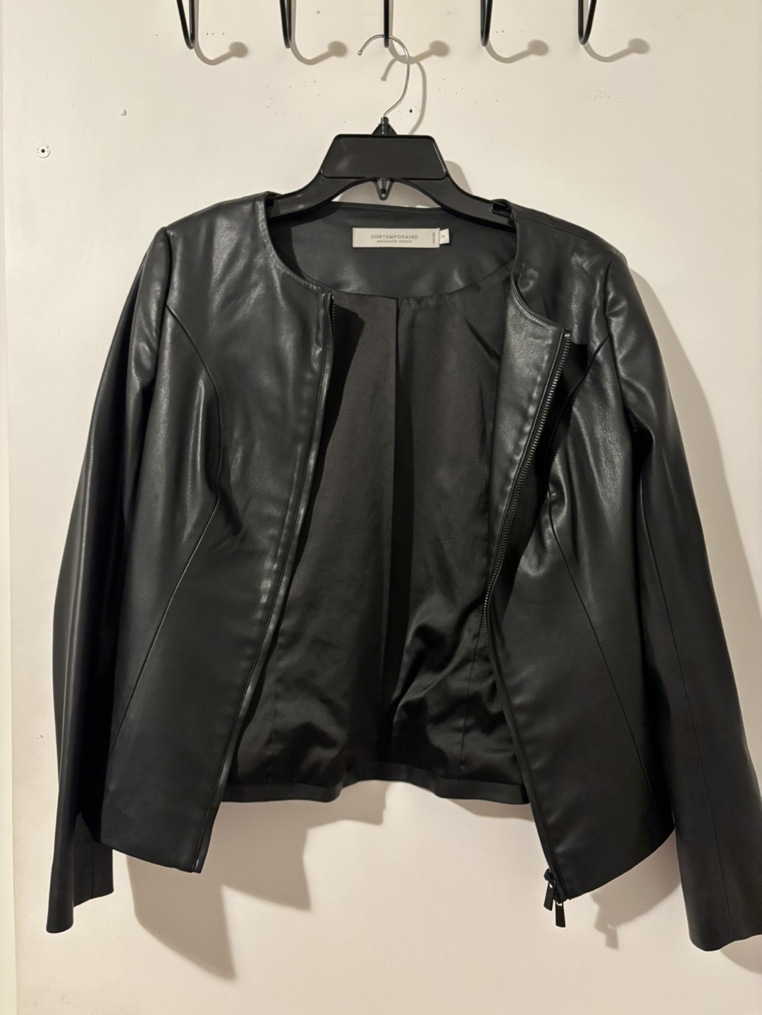 Black Faux Leather Jacket