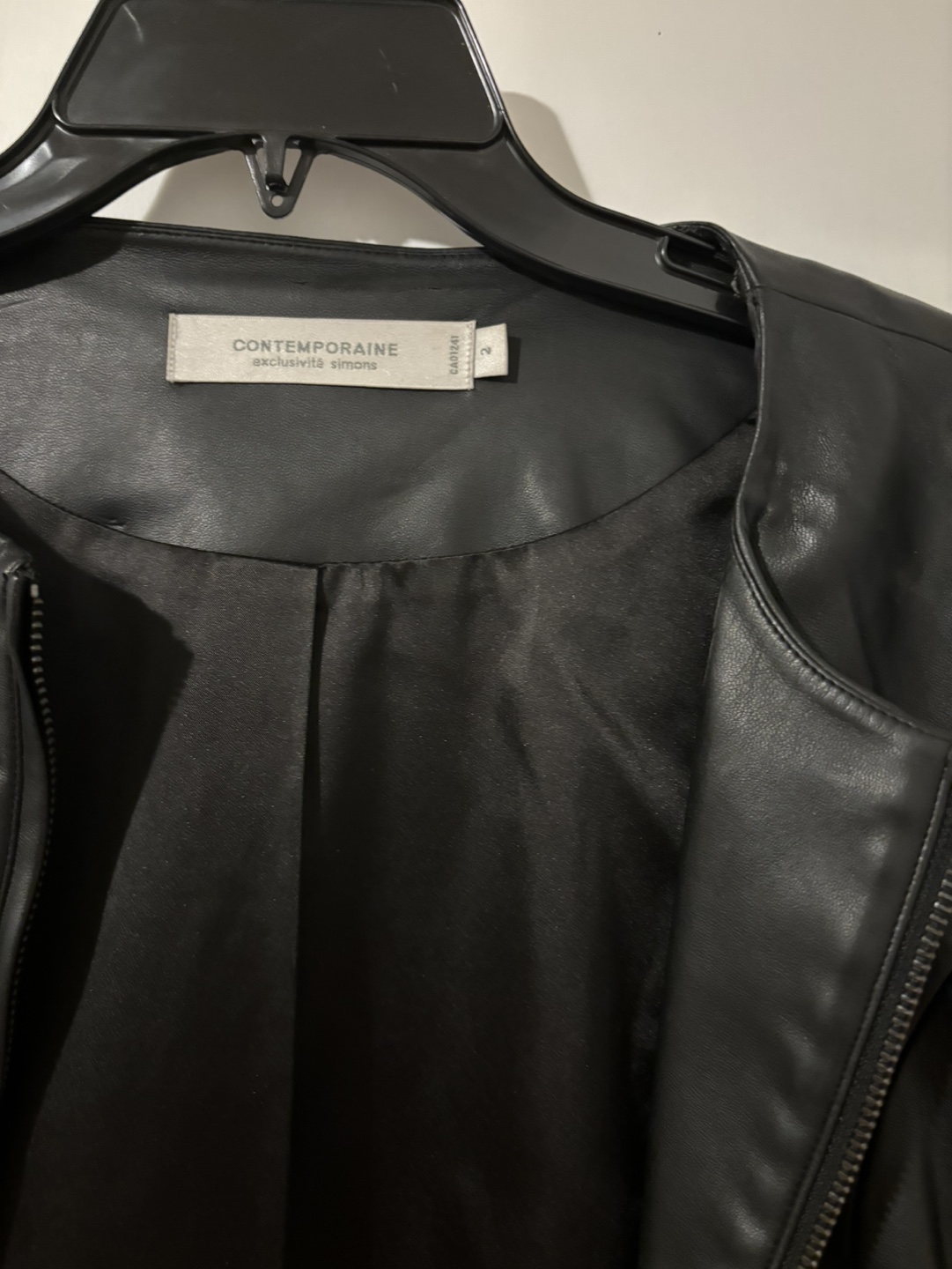 Black Faux Leather Jacket - photo 2
