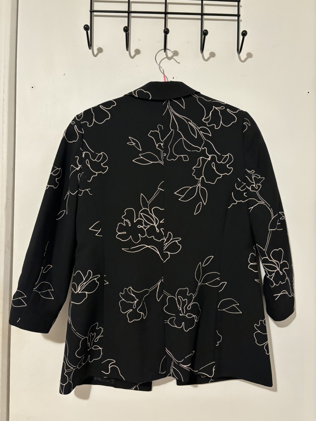 Black Floral Blazer - photo 4
