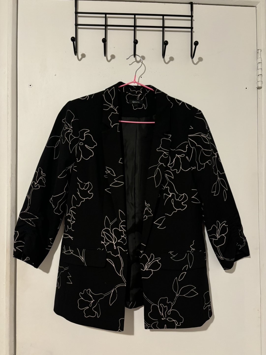 Black Floral Blazer