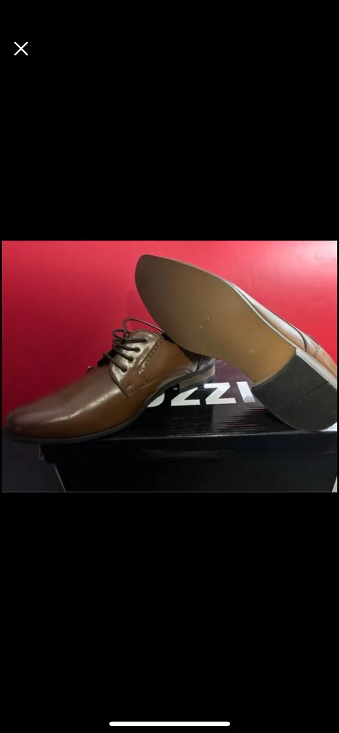 Uzzi Brown Leather Dress Shoes image indicator(4)