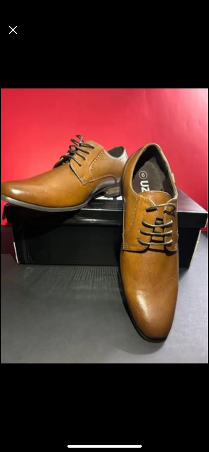 Uzzi Brown Leather Dress Shoes image indicator(2)