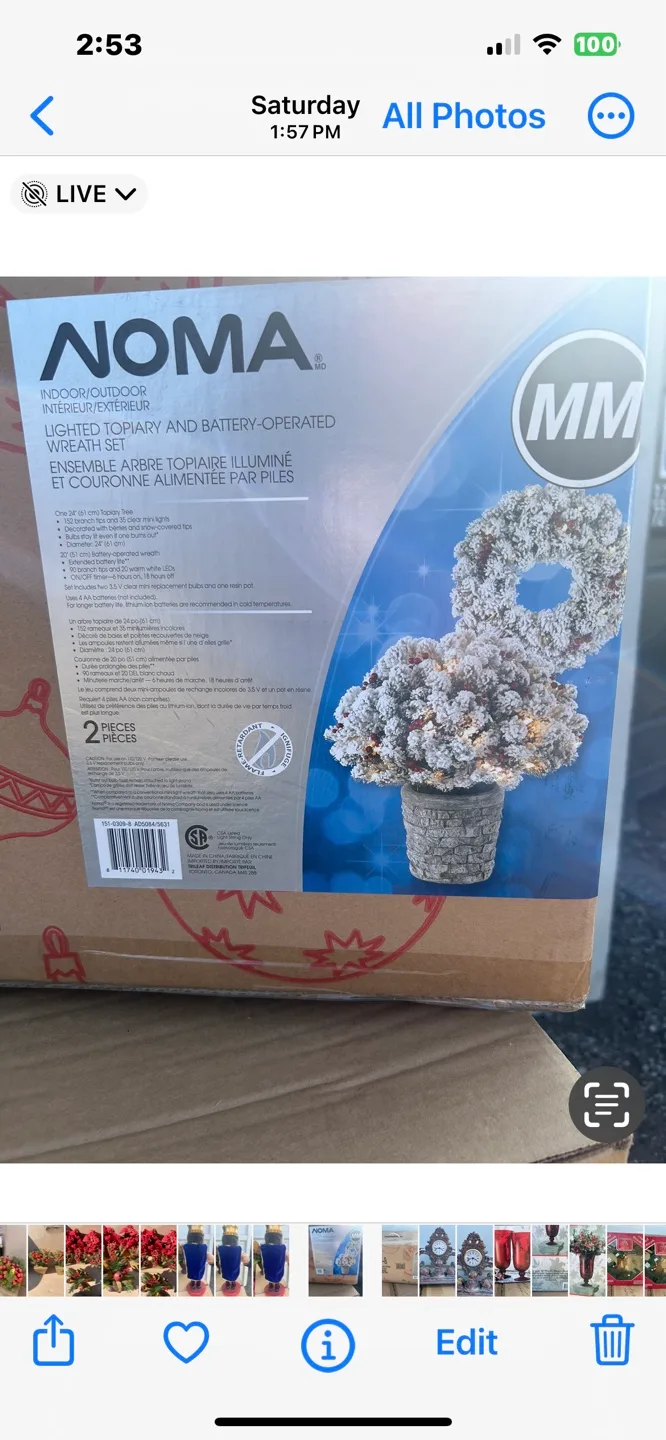 NOMA Lighted Christmas Tree and Wreath image indicator(2)