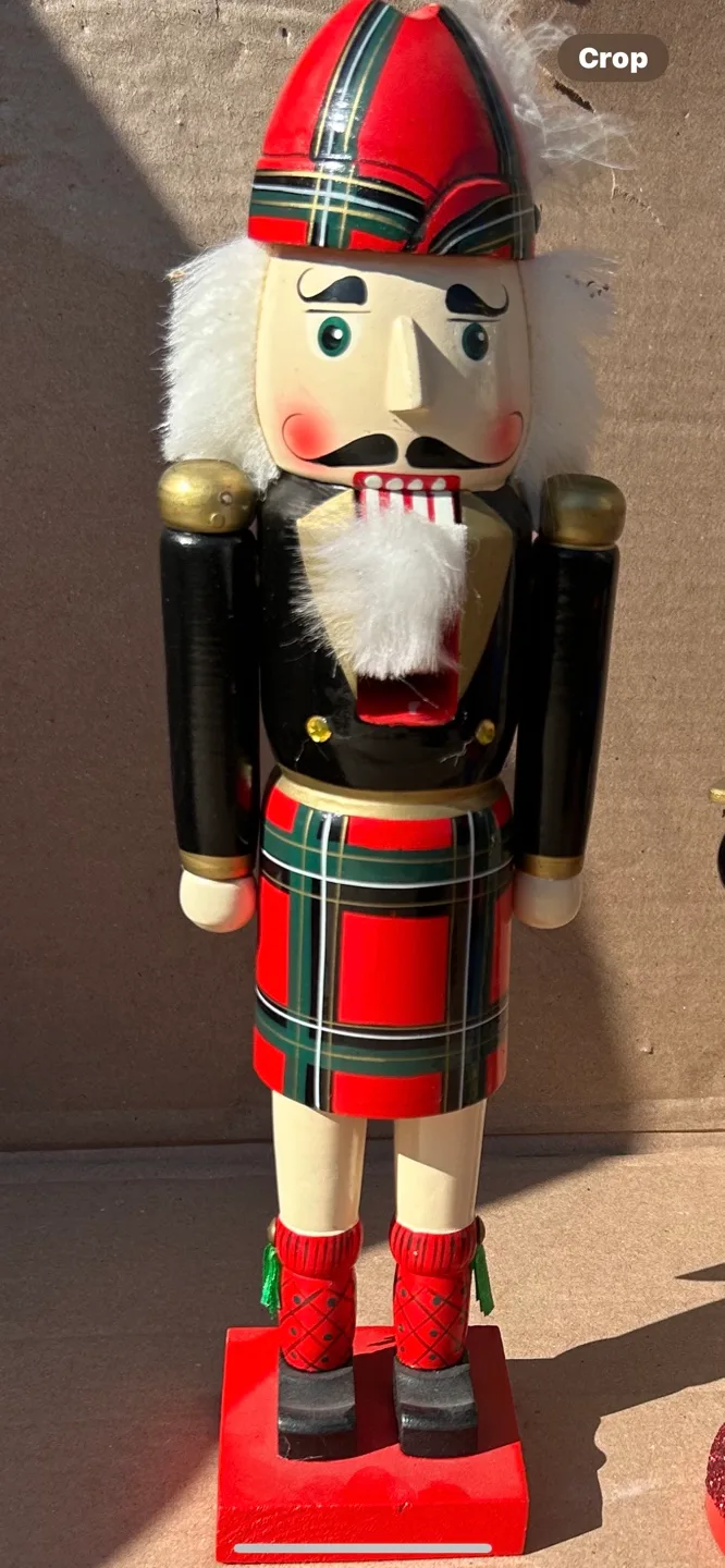 Set of 2 Wooden Vintage Bombay Nutcracker Ornaments image indicator(3)