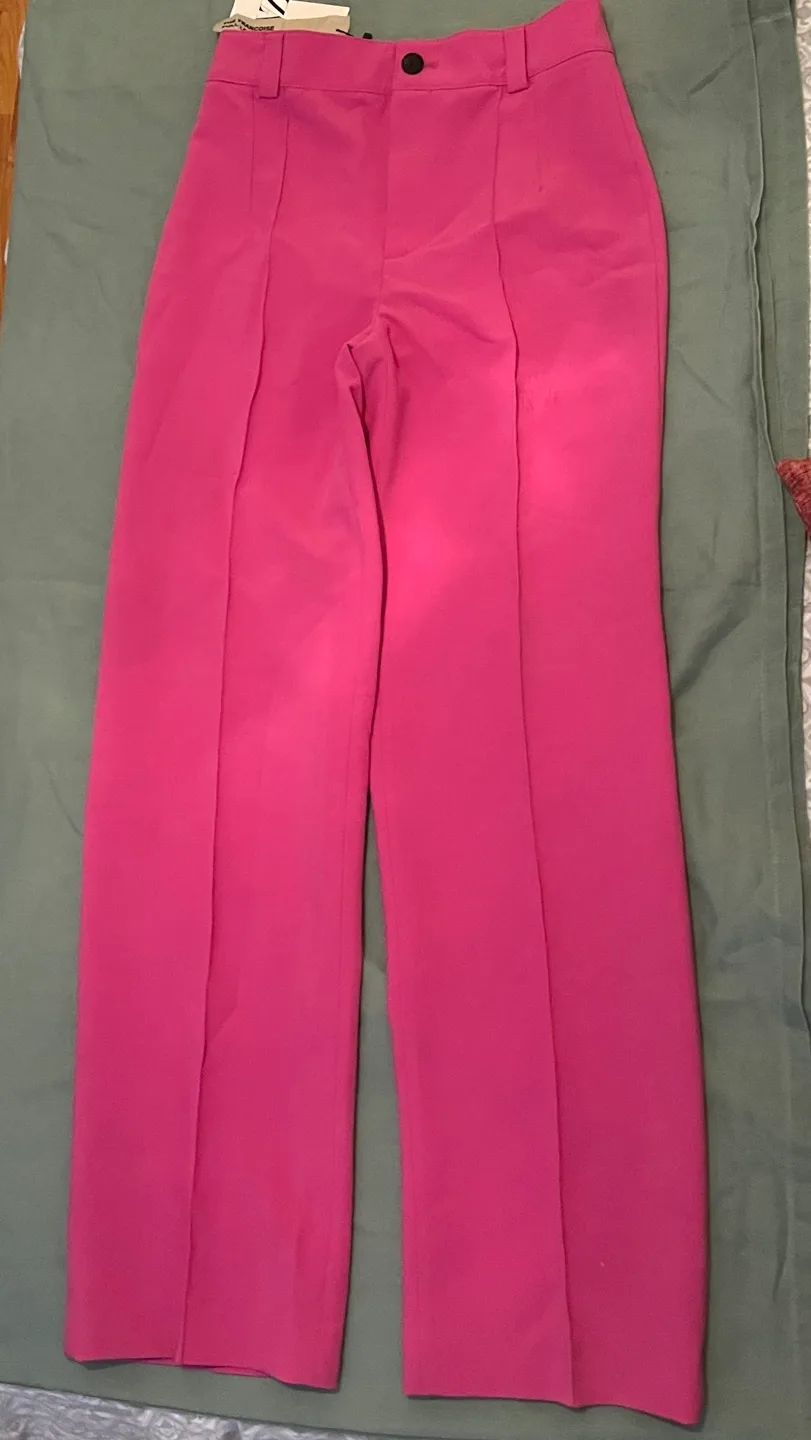 Zara Pink High Waisted Trousers - Brand new image indicator(2)