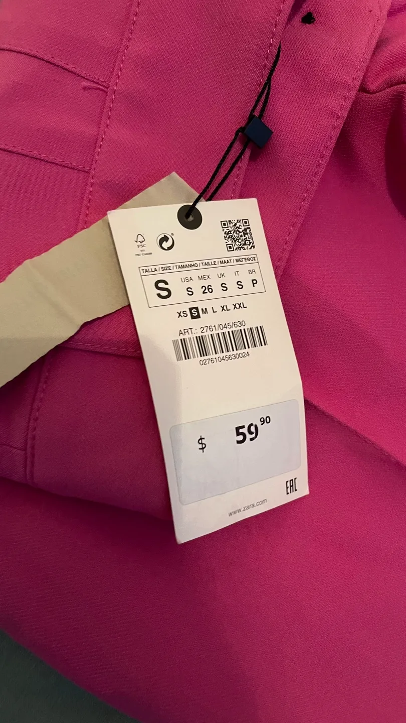 Zara Pink High Waisted Trousers - Brand new image indicator(3)