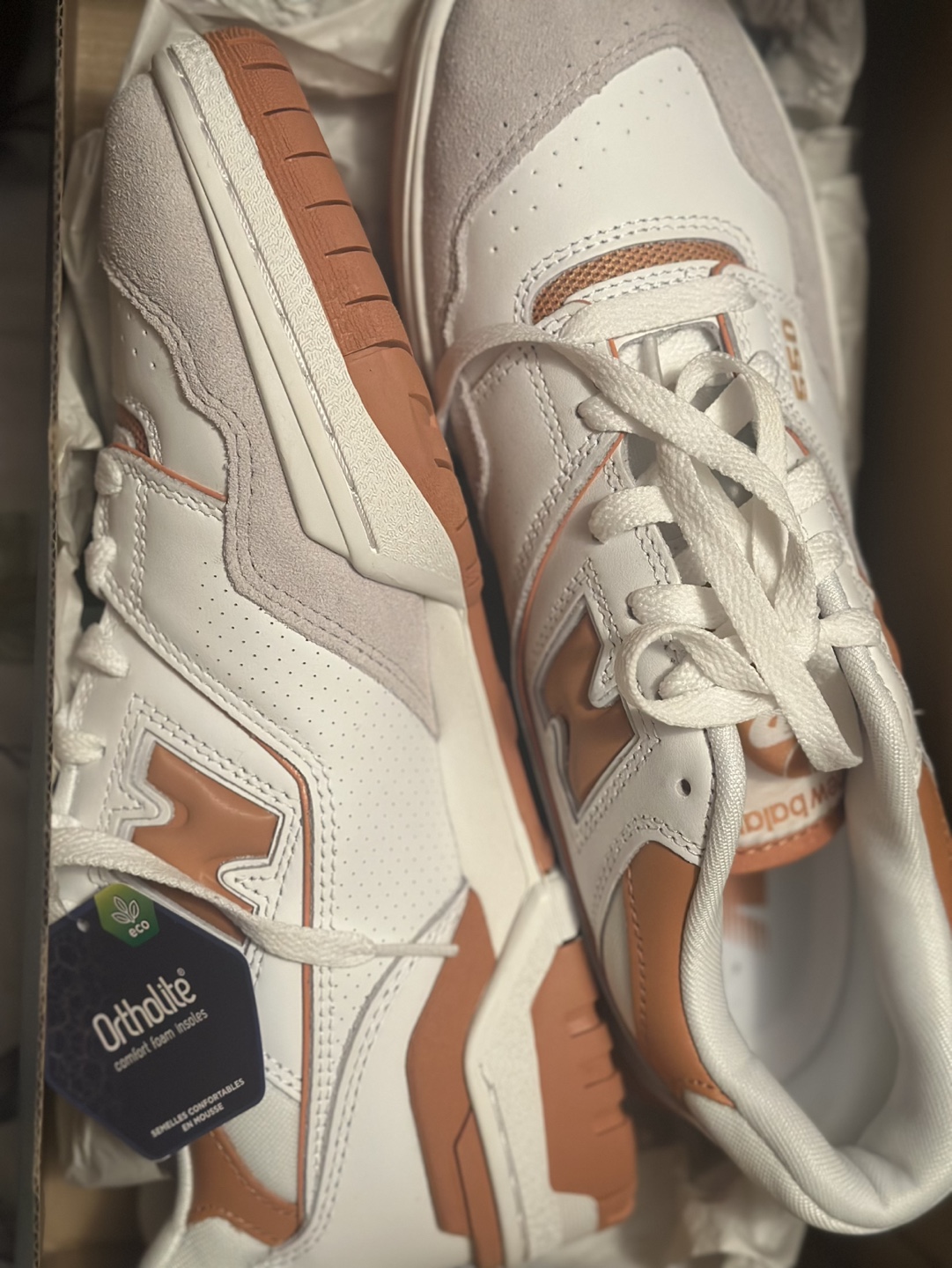 New Balance 550 White/Brown Size 8.5 - photo 4