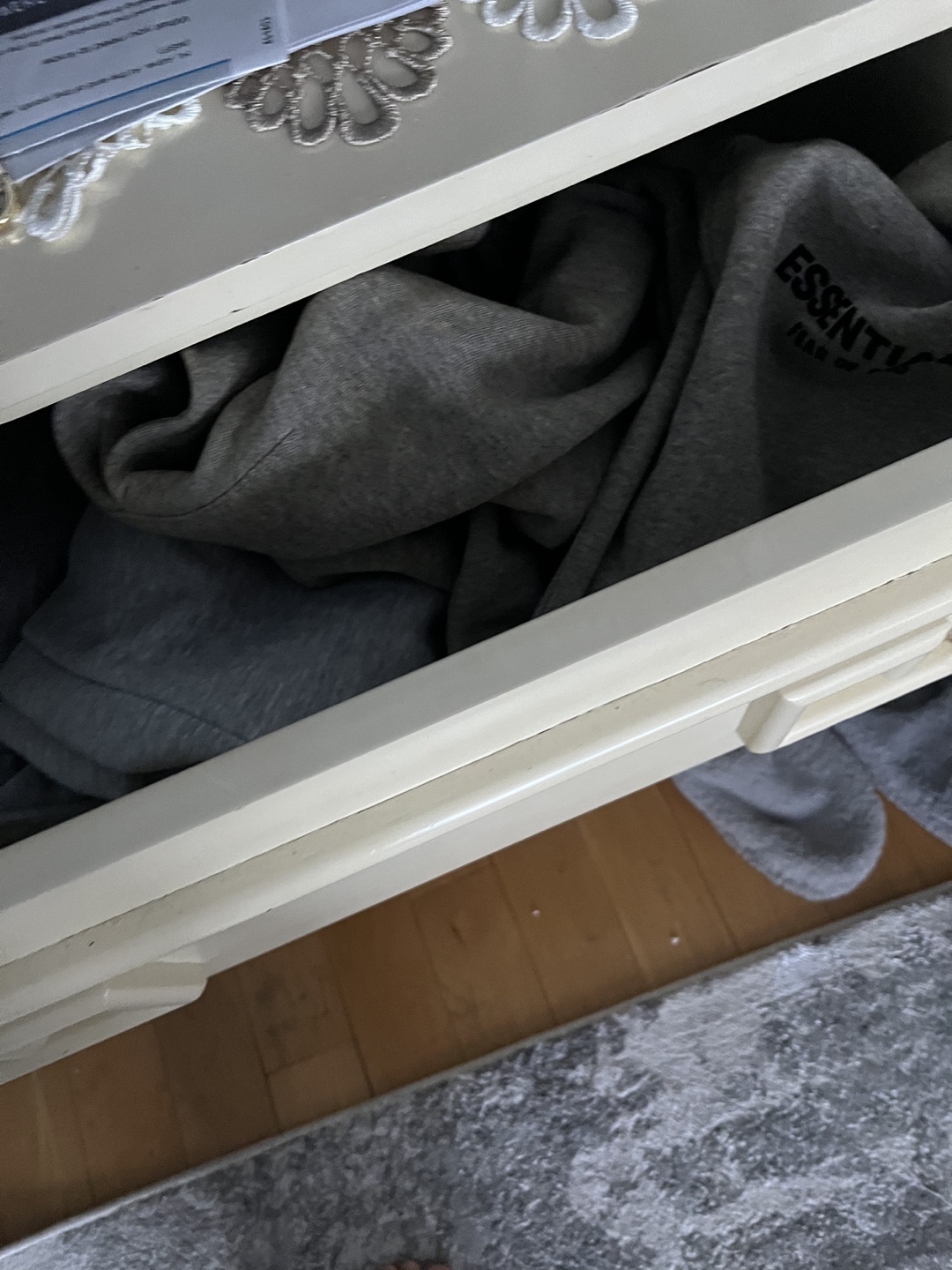 White Nightstand with Two Drawers - photo 5