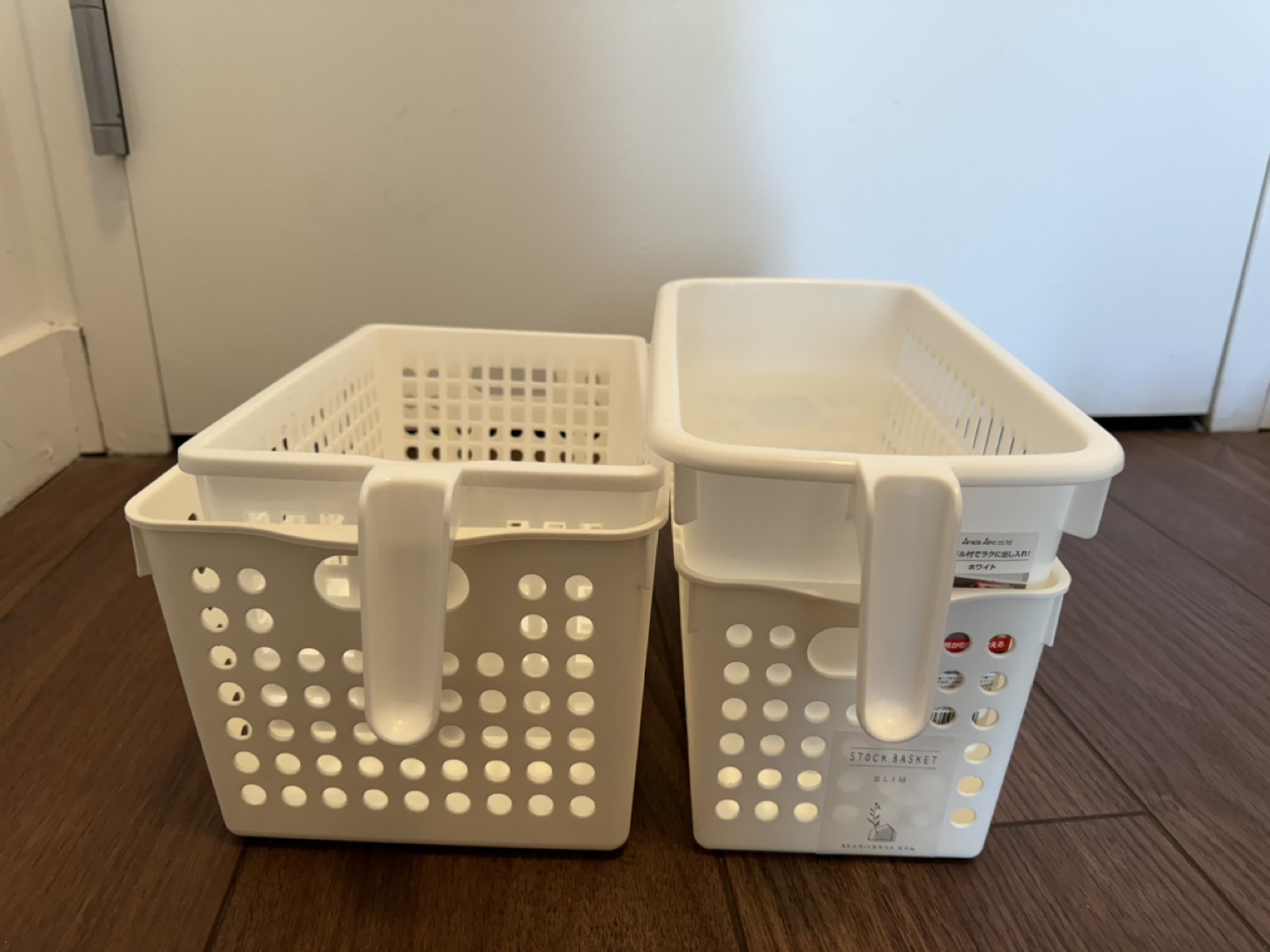 Set of 4 White Plastic Storage Bins - photo 2