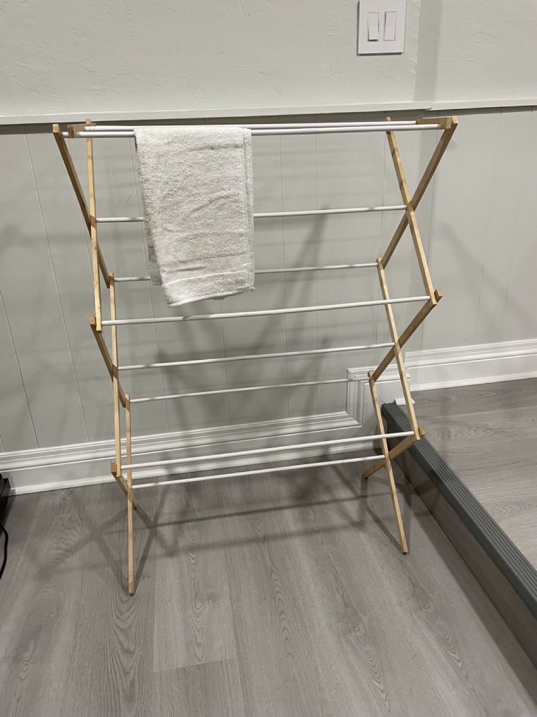 Wooden Folding Clothes Drying Rack - photo 2