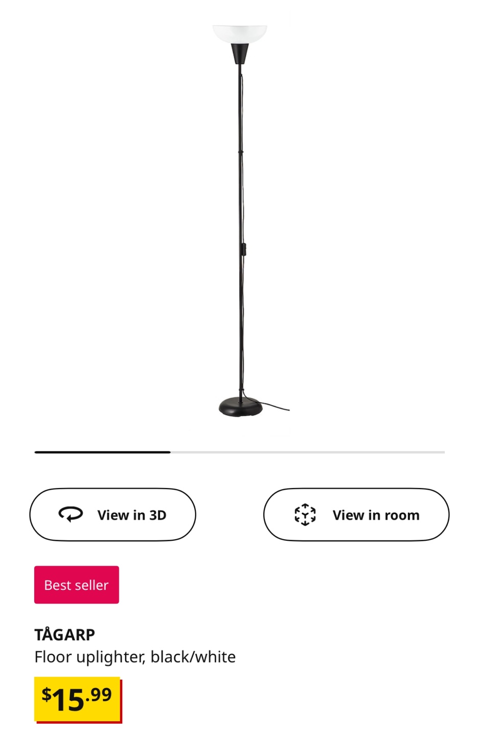 IKEA TÅGARP Floor Uplighter