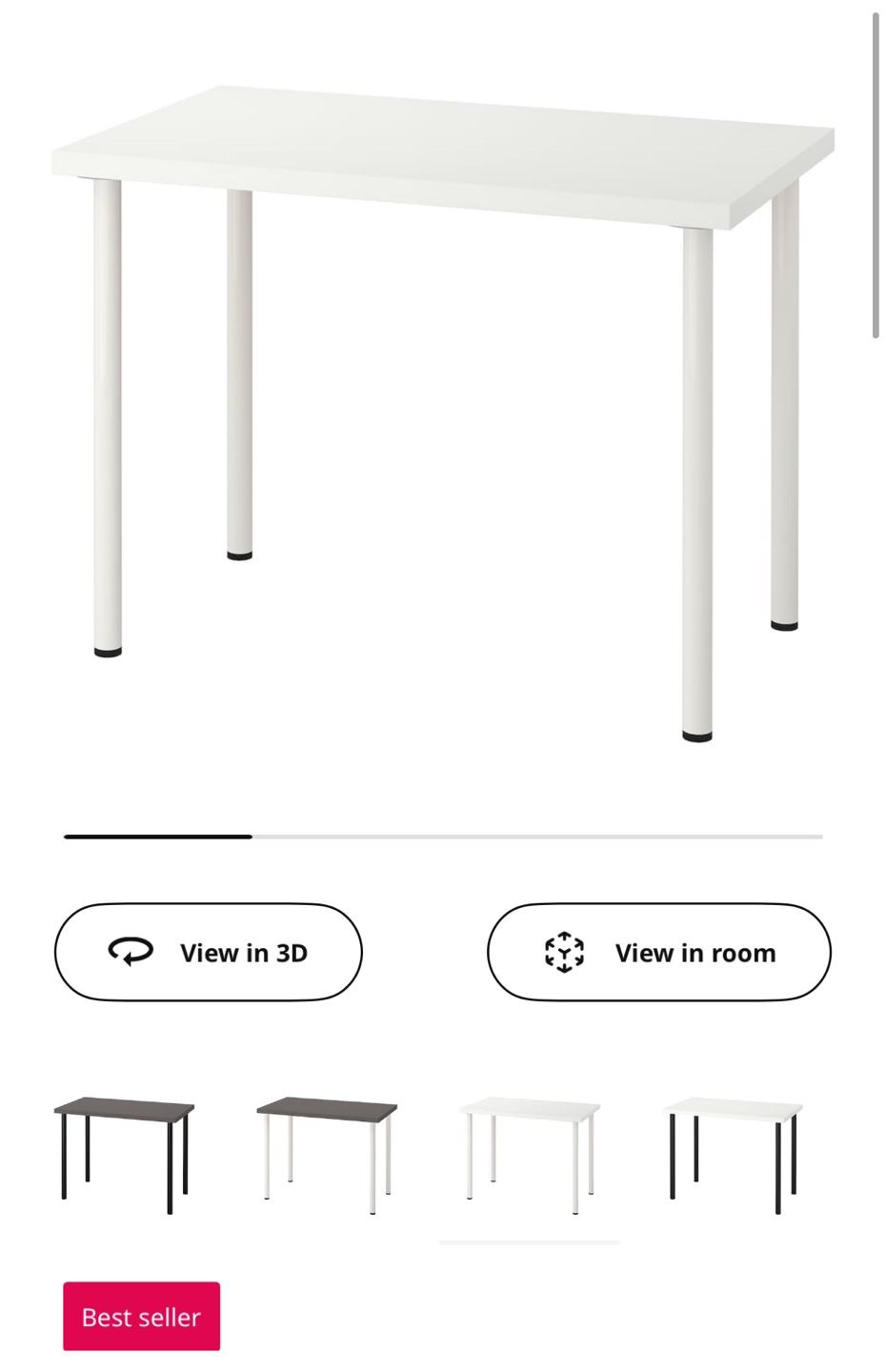 IKEA LINNMON Table Top White