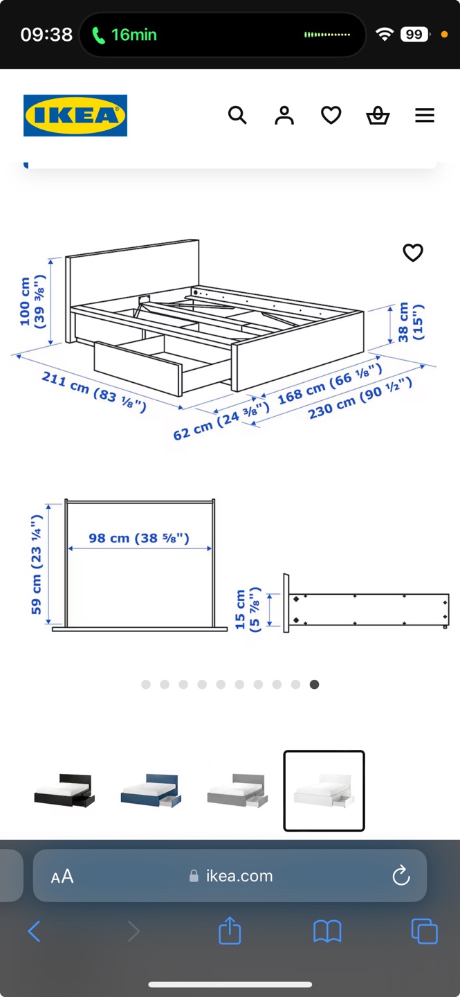 IKEA MALM Queen Bed Frame with Storage - photo 2