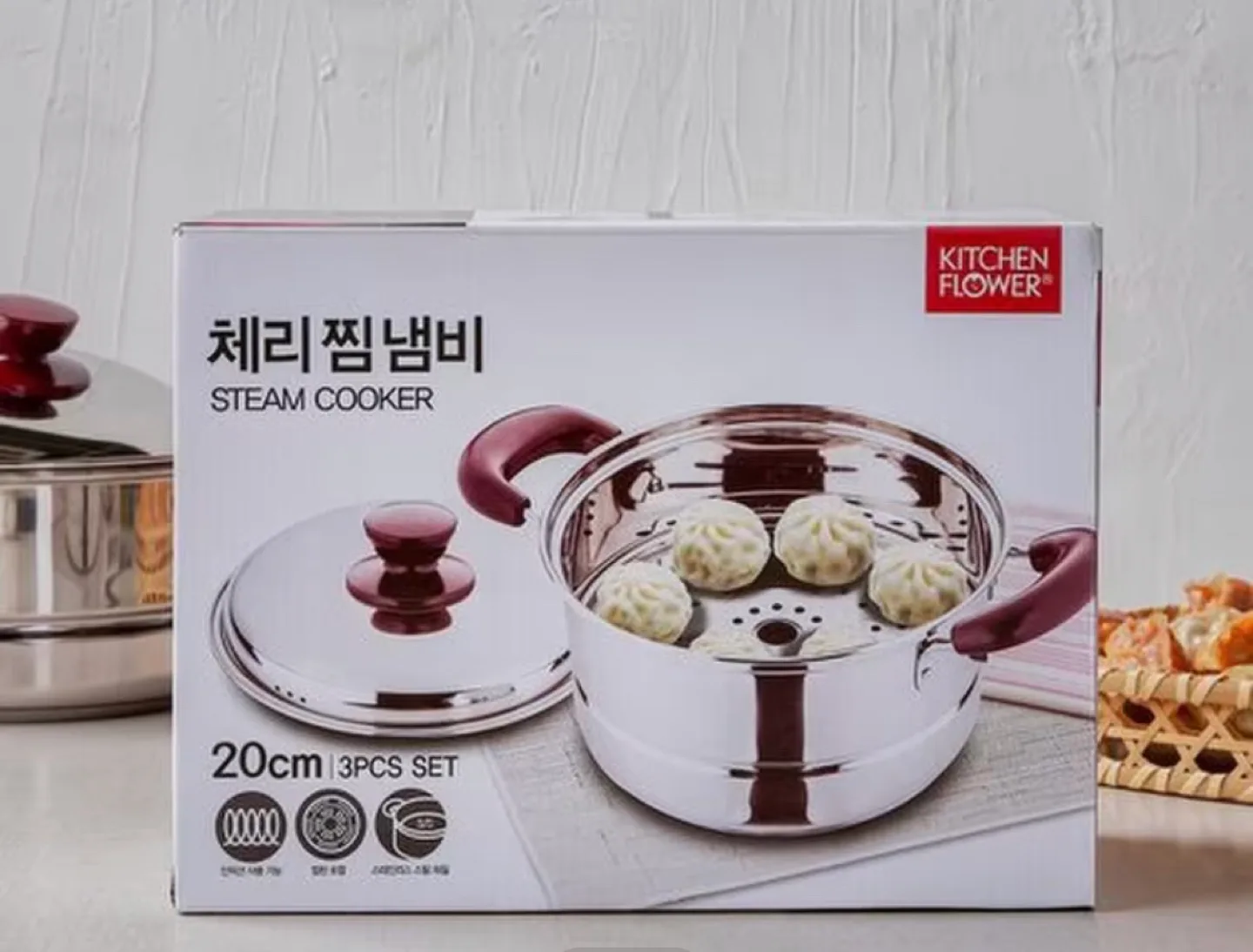 3-Piece Stainless Steel Pot/Steamer thumbnail