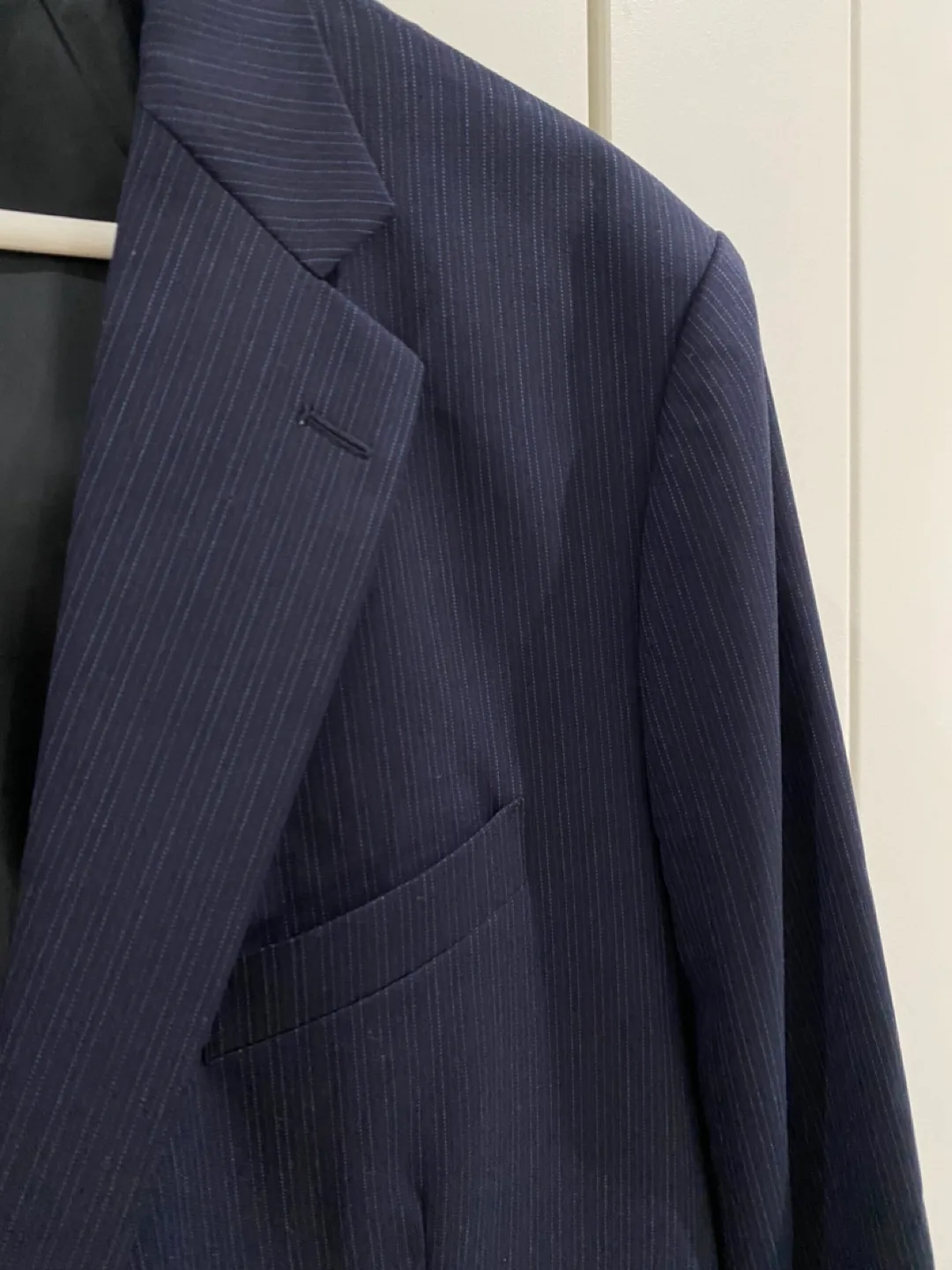 Sam’s Tailor Navy Blue Striped Blazer image indicator(3)