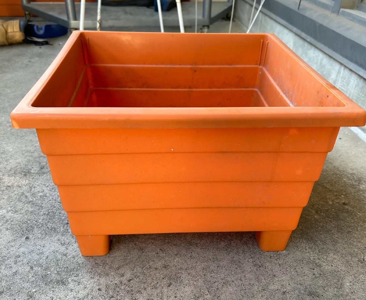 Orange Plastic Planter with Legs thumbnail