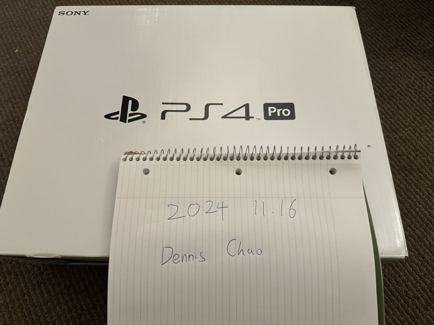 PS4 Pro Console with Gold and White Controllers