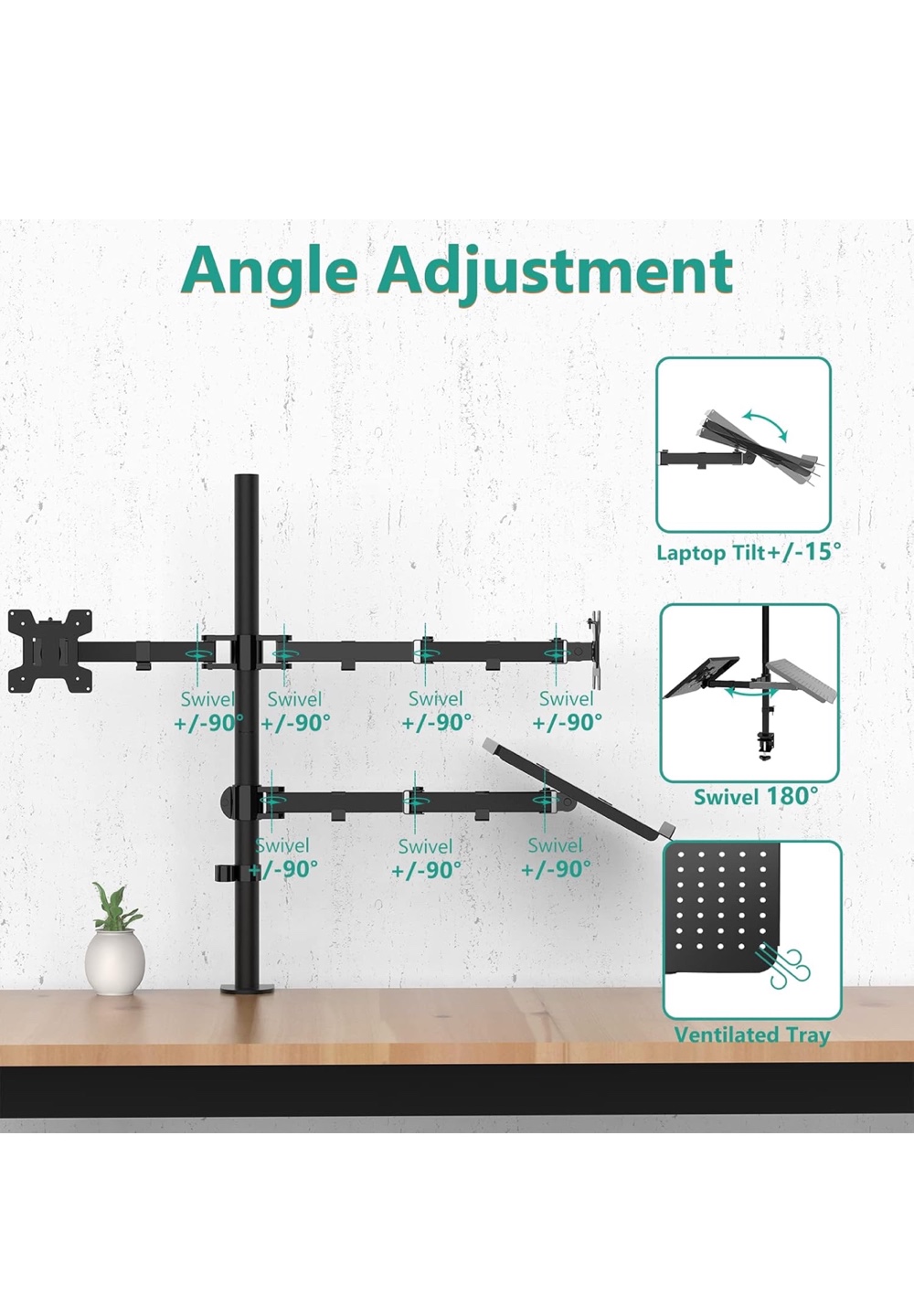 Dual Monitor and Laptop Stand - photo 5
