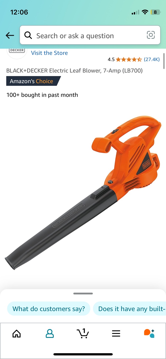 MOVING SALE: NEW Black + Decker Electric Leaf Blower
