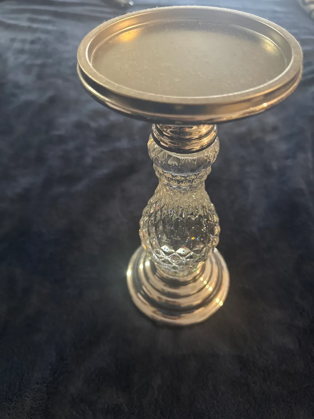 Brand new Beautiful Crystal Look Candle Holder 🧡🥕🔥 image indicator(2)