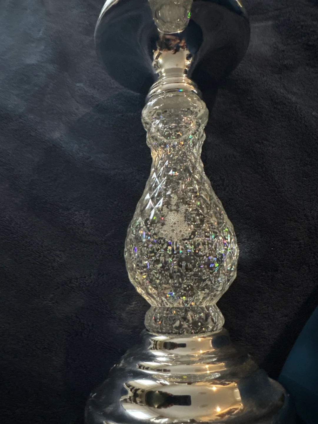 Brand new Beautiful Crystal Look Candle Holder 🧡🥕🔥 image indicator(5)