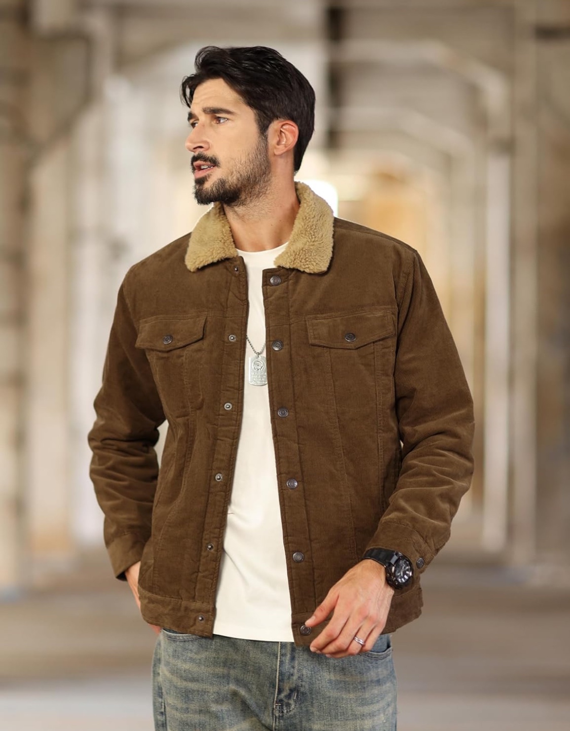 NEW! Men's Corduroy Jacket with Fleece Lining - photo 2