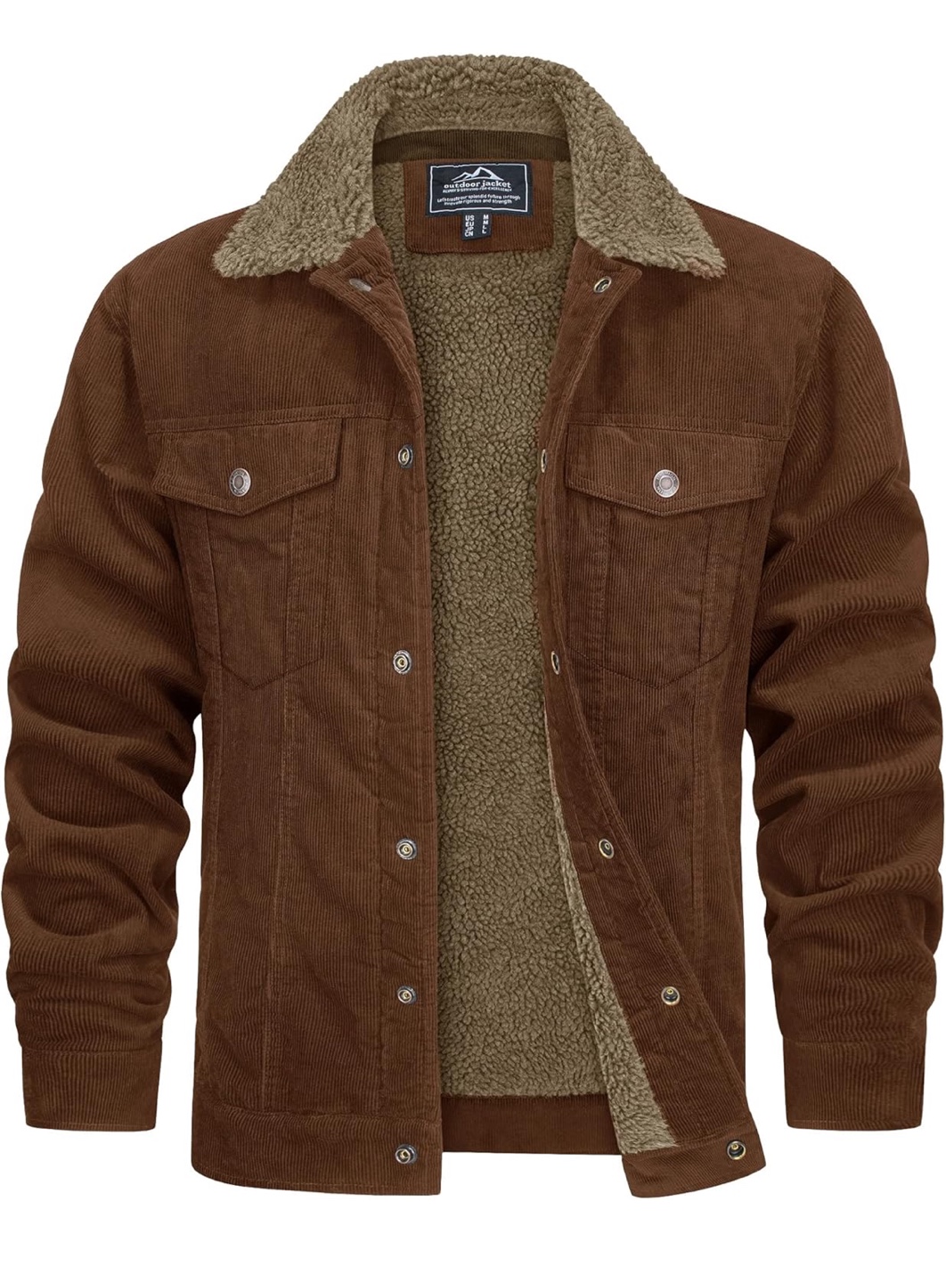 NEW! Men's Corduroy Jacket with Fleece Lining