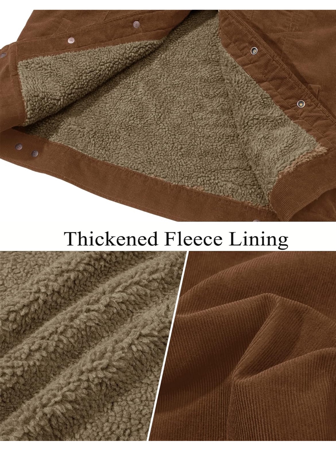 NEW! Men's Corduroy Jacket with Fleece Lining - photo 5